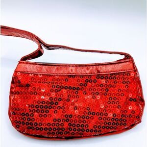 Red Sequin‎ Little Girl Purse with Red Metallic Accents. *Shoes Sold Separately*